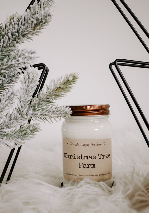 16oz Mason Jar Christmas Candles -Choose Your Scent- Free Shipping