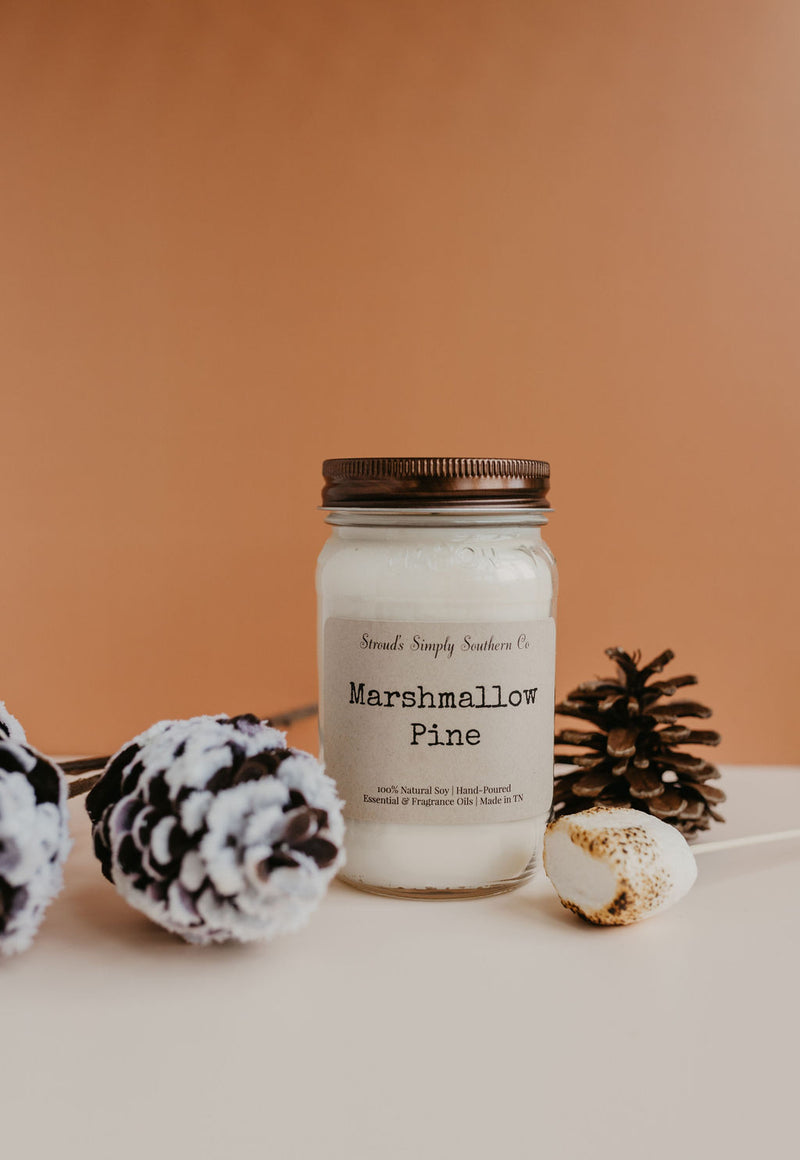 16oz Marshmallow Pine Soy Candle
