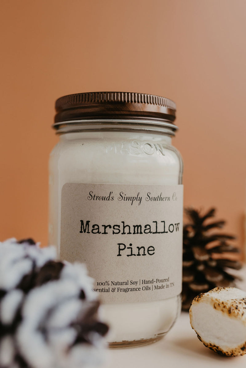 16oz Marshmallow Pine Soy Candle