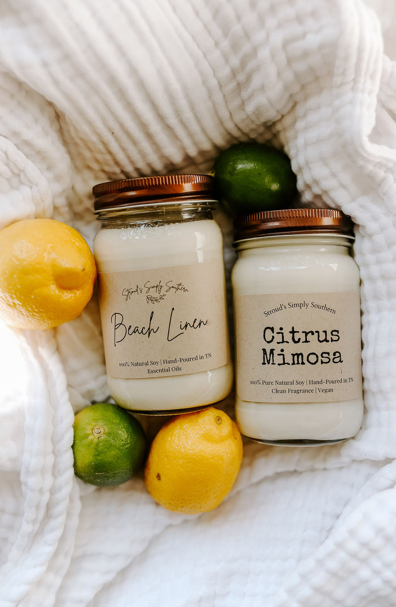 16oz Citrus Mimosa Essential Oils Candles