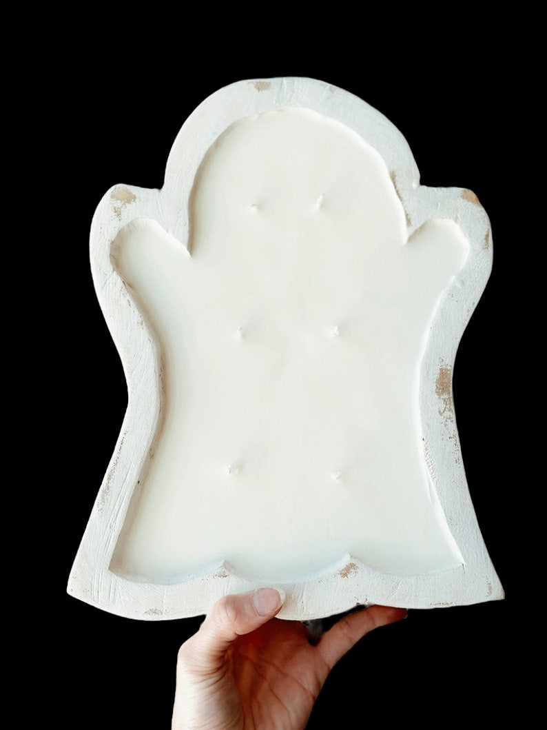 White Ghost Dough Bowl Candle