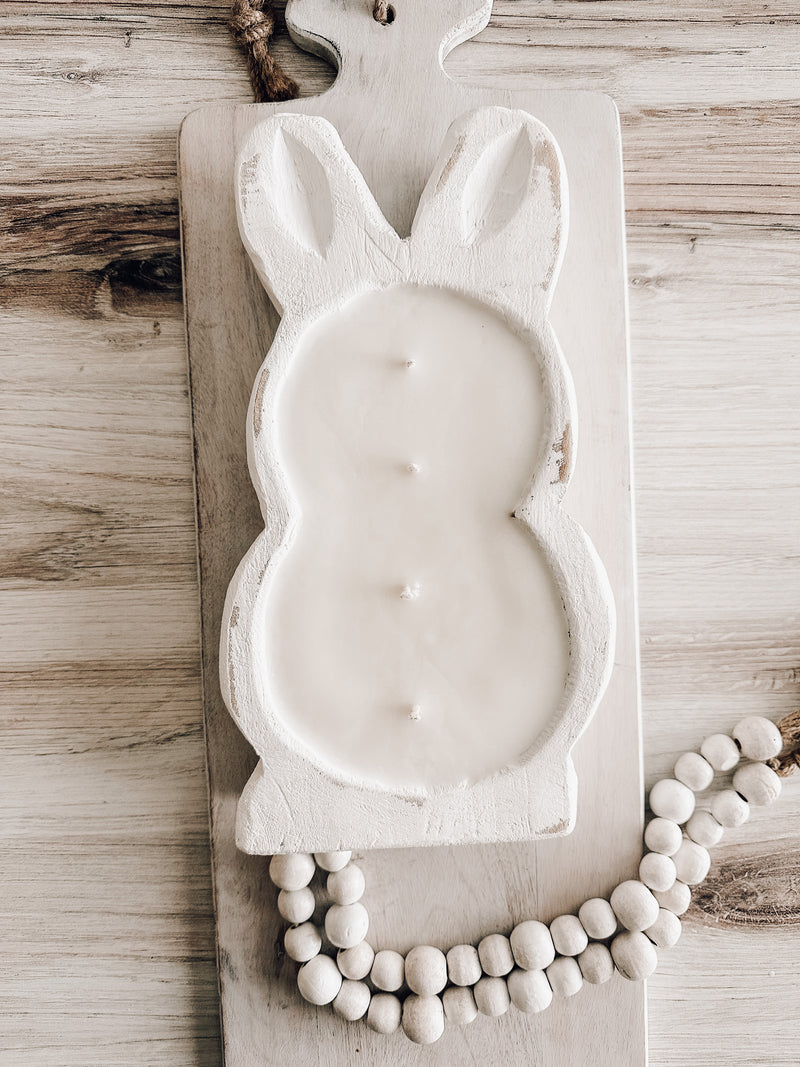 Bunny dough bowl candles, decorative bunny candle
