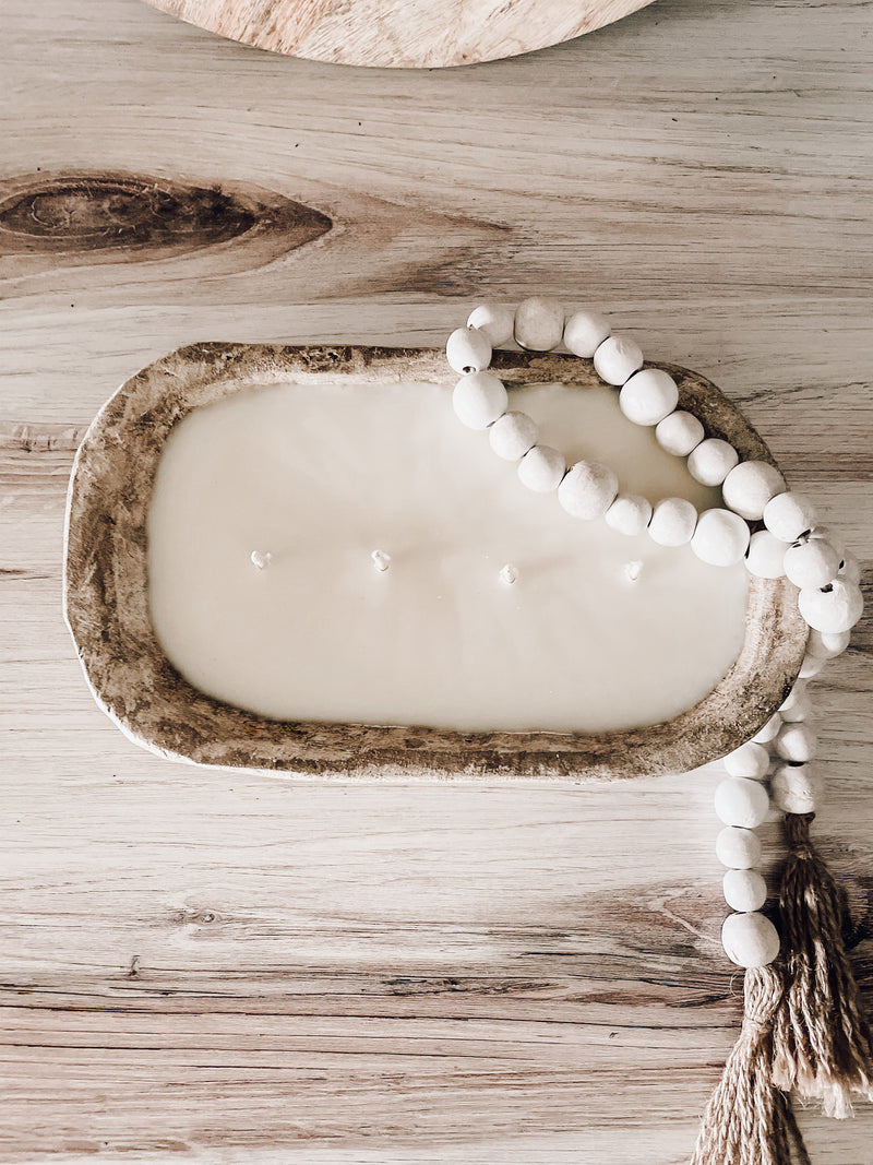 Classic Antique Pine Dough Bowl Soy Candle - stroudsimplysouthernco