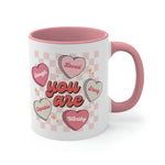 Positive Affirmations Pink Accent Coffee Mug, 11oz