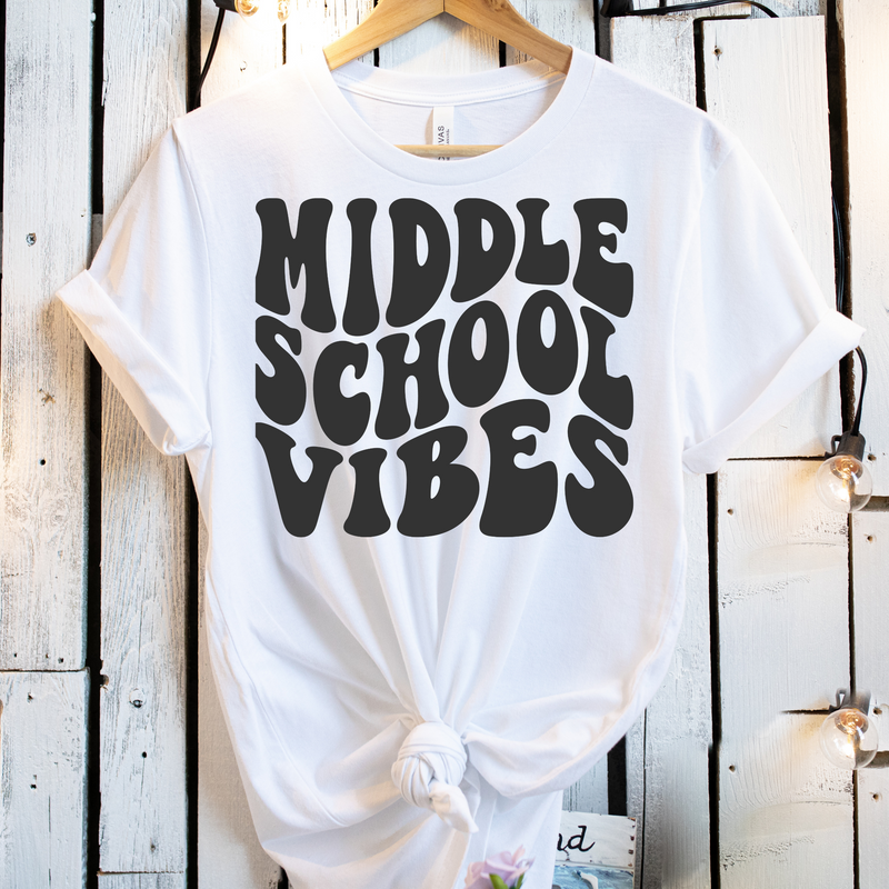 Middle School Vibes Teacher Graphic T-Shirt