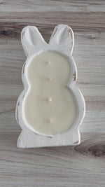 White Bunny Dough Bowl Candles
