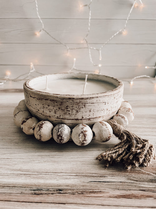 Handcrafted Wooden Dough Bowl Candles a Rustic Glow of Elegance – Young Soul