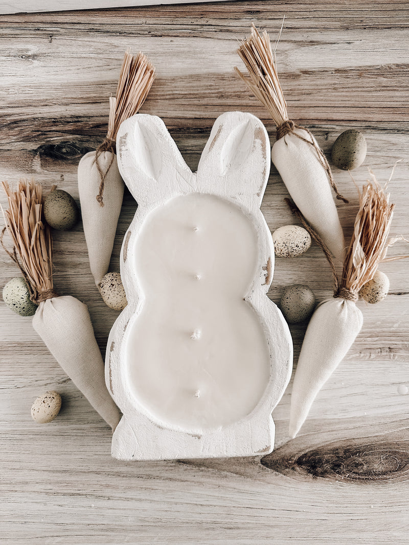 Bunny dough bowl candles, decorative bunny