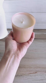 Blush Iridescent jar candles, luxury candles, 