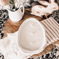Chippy White Egg Dough Bowl Soy Candle - stroudsimplysouthernco