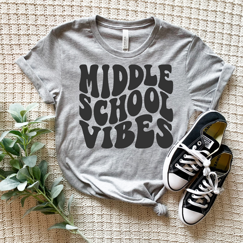 Middle School Vibes Teacher Graphic T-Shirt