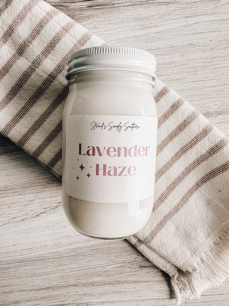 Lavender essential oils candles