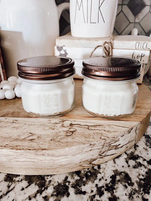 5oz Mason Jar Soy Candle Set of 2 - stroudsimplysouthernco