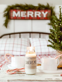 “Santa’s Milk” Milk Jar Soy Candle