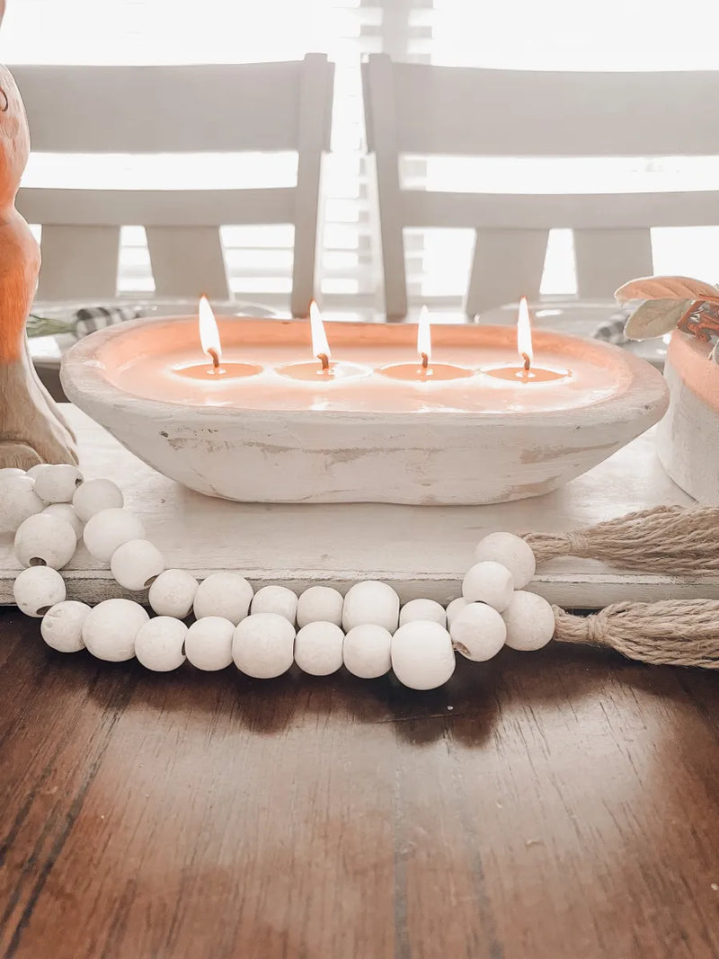 Classic Chippy White Dough Bowl Soy Candle - stroudsimplysouthernco