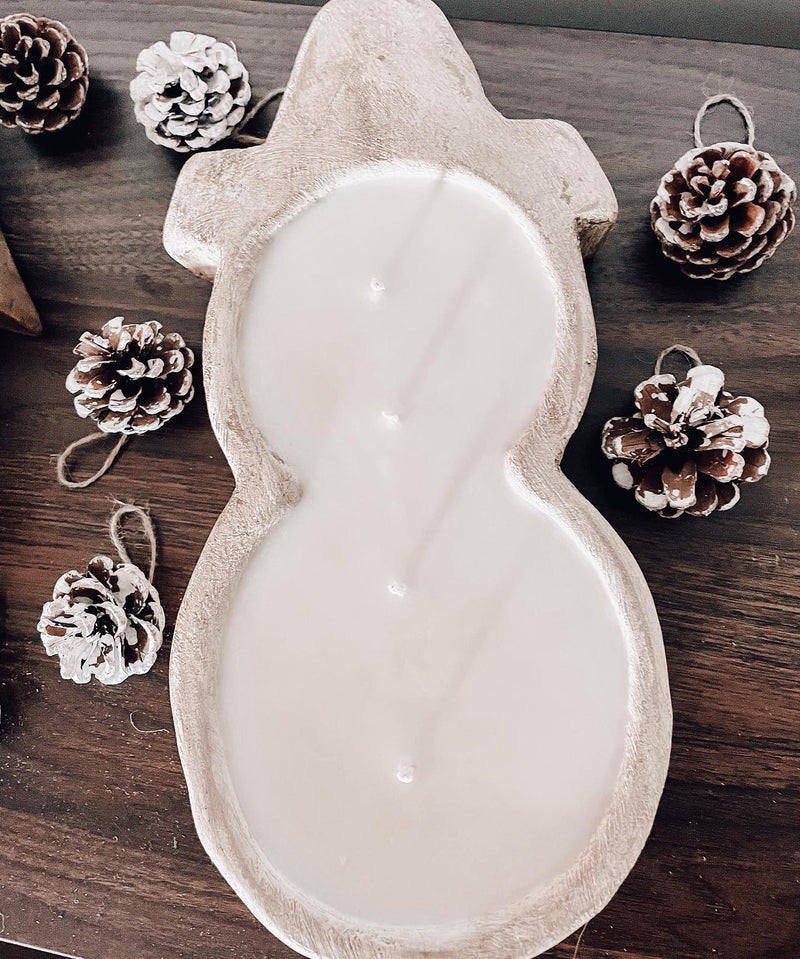 Snowman Dough Bowl Candle-Choose your scent