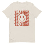 Retro Teacher Smiley Graphic T-Shirt Bella Canvas
