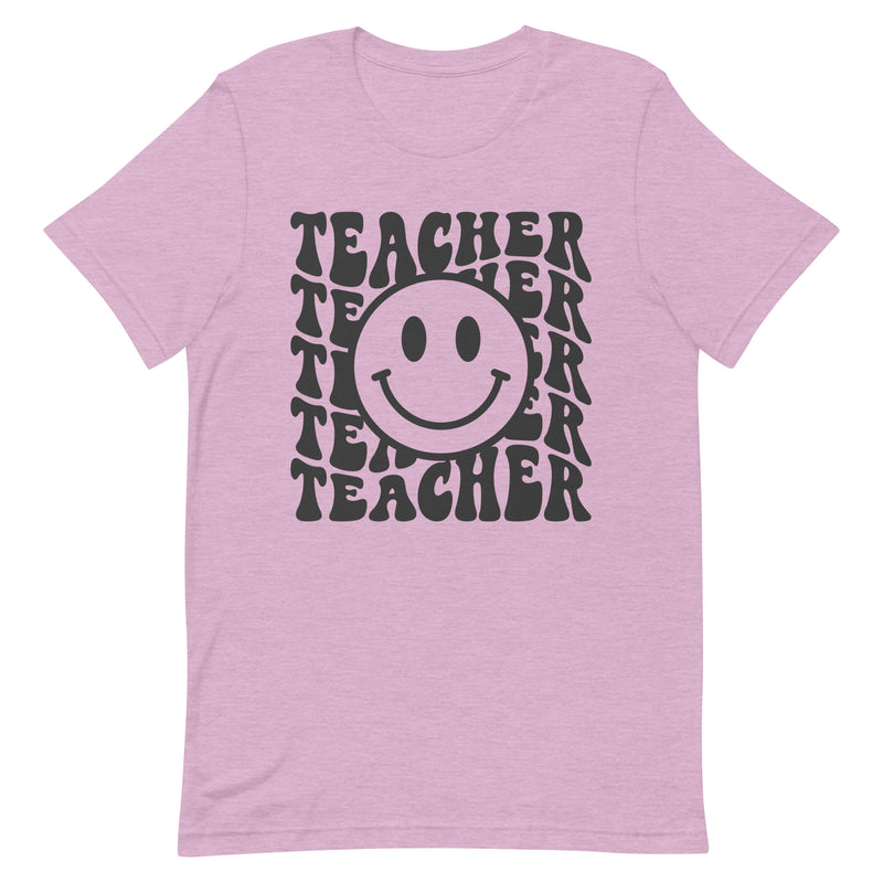 Retro Teacher Smiley Graphic Tee Bella Canvas Shirt